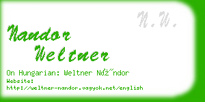 nandor weltner business card